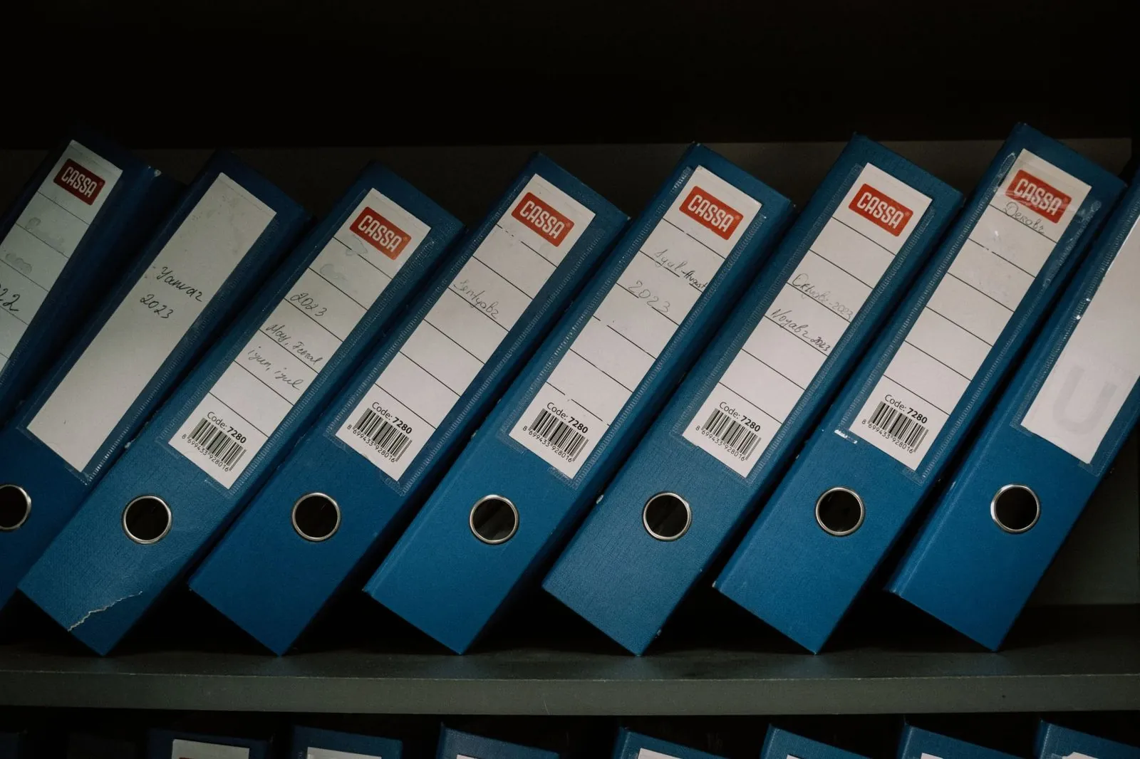 Archivadores con expedientes de un procedimiento judicial